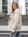 Damen Schafsfell Ramones Jacke beige Dstreet TY5245z