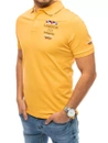 Herren Poloshirt mit Stickerei Gelb Dstreet PX0435