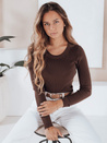 Damen-Rippenpullover NOLVIE braun Dstreet MY2494