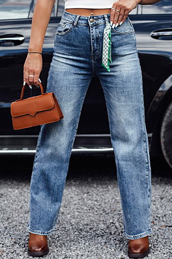 Weite Denim-Hose für Damen CITYBLUES blau Dstreet UY2234