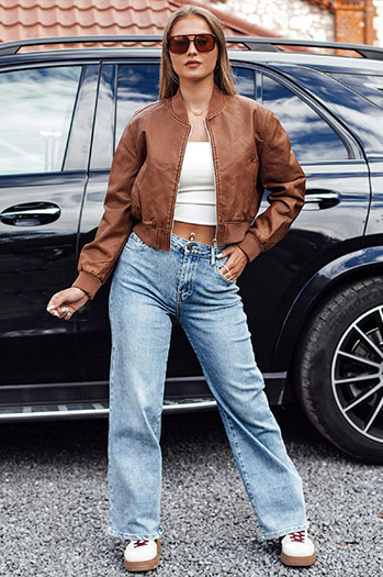 Damen JEANFLOW Baggy Jeans Hose hellblau Dstreet UY2227