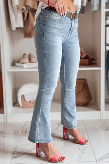 Damen Denim Schlaghose mit Gürtel MODELISS blau Dstreet UY2480