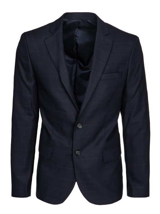 Einreihiger marineblauer Blazer für Herren Dstreet MX0623