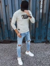 Herren Sweatshirt mit Aufdruck Beige Dstreet BX5361