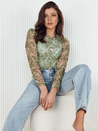 Damen Bluse mit langen Ärmeln RUFFI Farbe Grün DSTREET RY2358