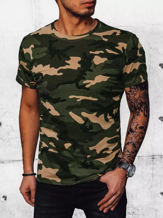 Herren T-shirt Camo Farbe Khaki DSTREET RX5034