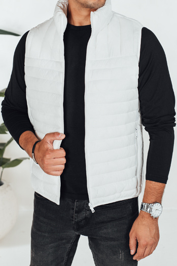 Gesteppte weiße Herrenweste Dstreet TX5083