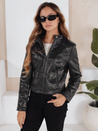 Damen Leder Ramones Jacke schwarz Dstreet TY5205