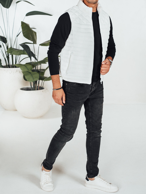 Herren Steppweste weiß Dstreet TX5075