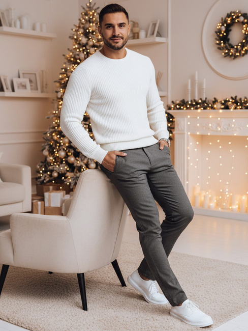 Dunkelgraue Chinohose für Herren Dstreet UX4388z