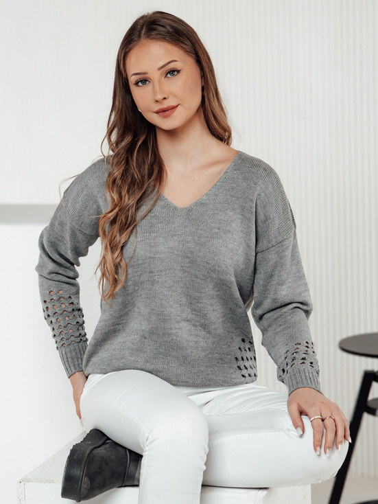 Damen SOFTARE Pullover hellgrau Dstreet MY2398