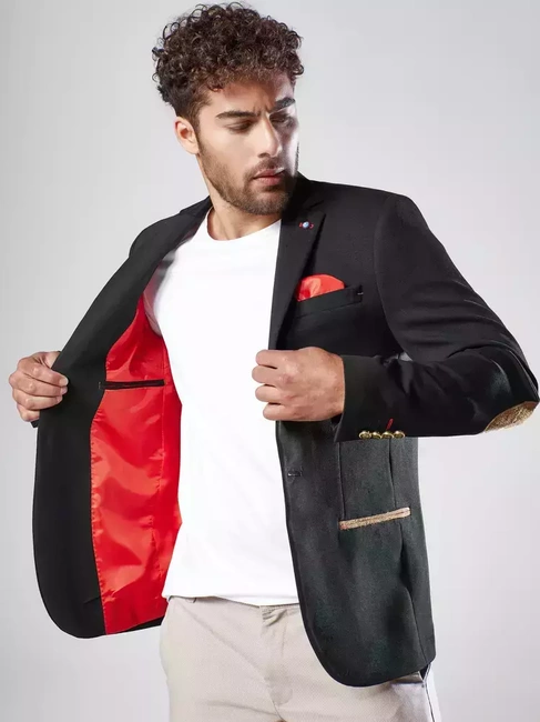 Herren Sakko Schwarz Dstreet MX0527