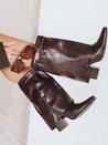Damenstiefel mit breitem Schaft braun Dstreet ZY1108