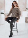 Gestreifter Damen-Pullover ELVARA camel Dstreet MY2525