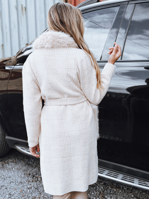 Damen Pelzmantel beige Dstreet TY5278