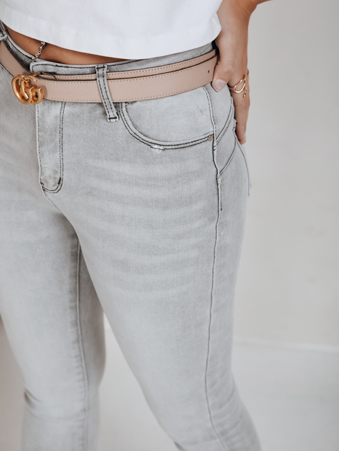 Damen Push Up Jeans hellgrau Dstreet UY2829