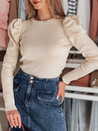 Damen Einheitsgröße Pullover mit Büffeln ELENORI beige Dstreet MY2464