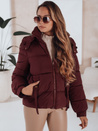 Damen Stepp-Winterjacke mit Kapuze kastanienbraun Dstreet TY5065