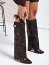 Damenstiefel mit Absatz braun Dstreet ZY1118