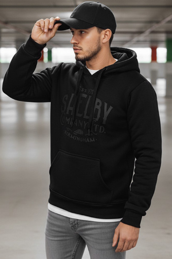 Isoliertes Herren-Kapuzensweatshirt schwarz Dstreet BX5920