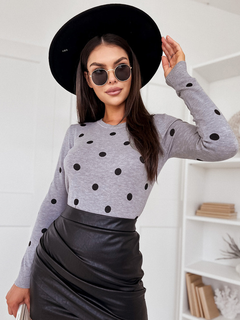 Damen Kurze Pullover ATHENA  Farbe Grau DSTREET MY2051