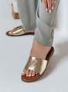 Damen Herz Flip-Flops LOVEMISS gold Dstreet ZY0769
