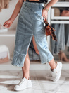 Midirock aus Denim mit Schlitz MORETES blau Dstreet CY0481
