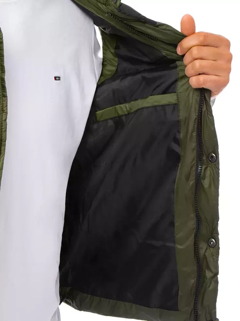 Herren Weste mit Kapuze Farbe Grün DSTREET TX3935