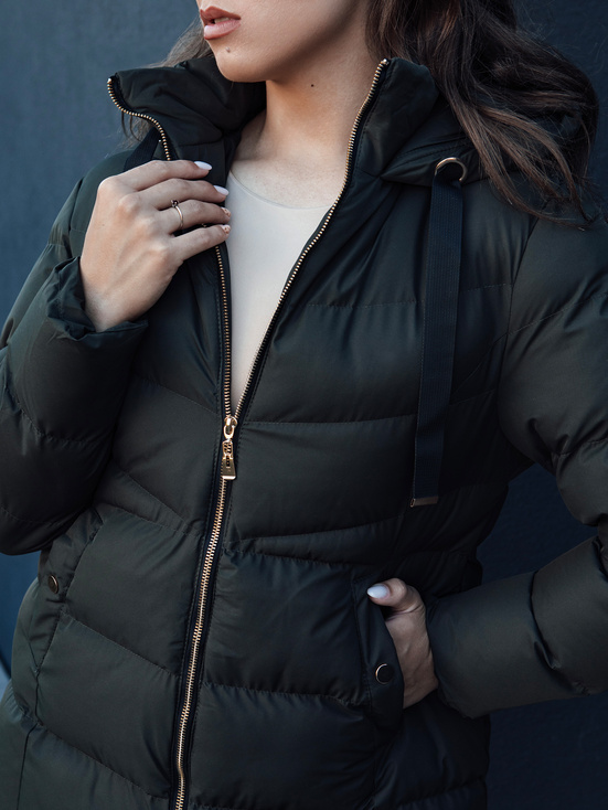 Damen Winterjacke mit Kapuze GABRIELLE grün Dstreet TY4364