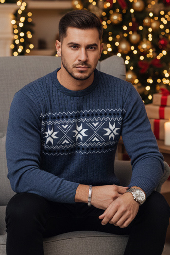 Blauer Pullover für Männer Dstreet WX2279z