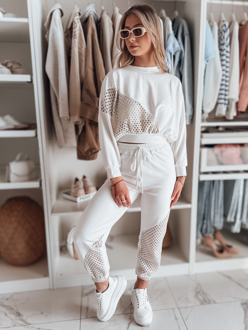Damen Sweatshirt in Übergröße ELEGRA ecru Dstreet RY2795