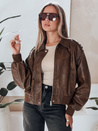 Damen Leder-Bomberjacke braun Dstreet TY5219