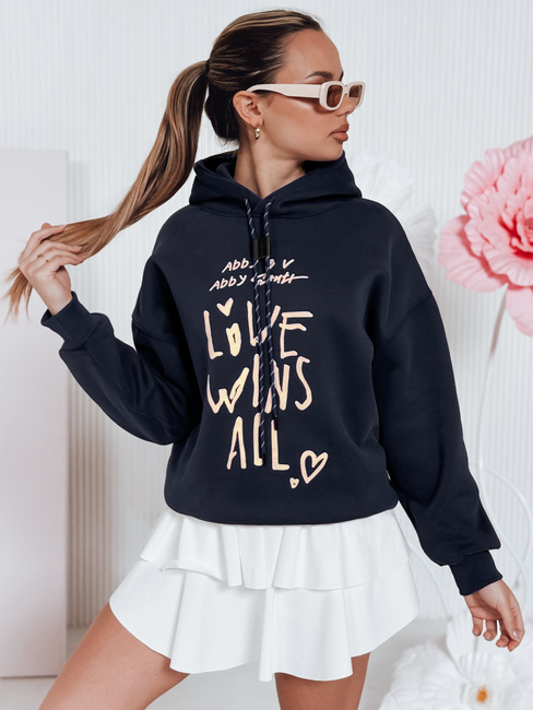 Damen-Kapuzenpullover LOVEWILL navy blau Dstreet BY1467