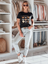 Damen Herz-T-Shirt LOVETIK schwarz Dstreet RY2734