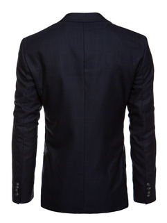 Marineblauer Einreiher Blazer für Männer Dstreet MX0625_2