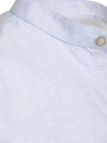 Herren Langarmhemd mit schmalem Kragen blau Dstreet DX2662_2