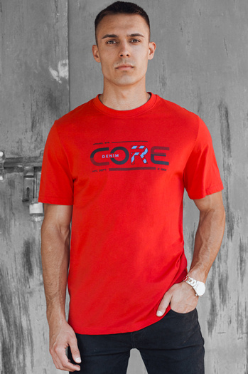 Orangefarbenes bedrucktes Herren-T-Shirt Dstreet RX5420