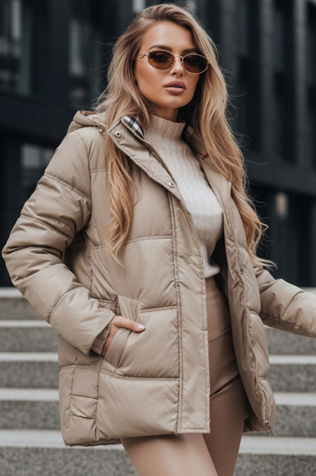 Damen Steppjacke HIMES beige Dstreet TY4243