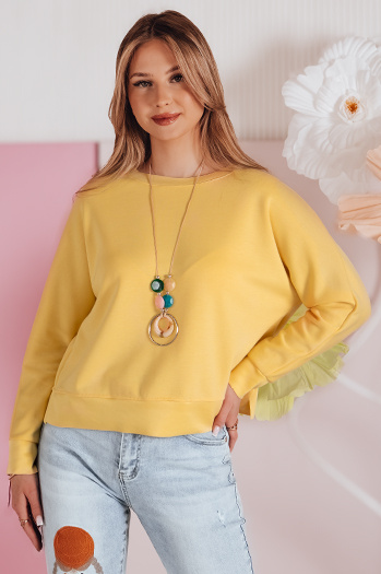 Damen Bluse in Übergröße mit Anhänger NUBISS gelb Dstreet RY2798