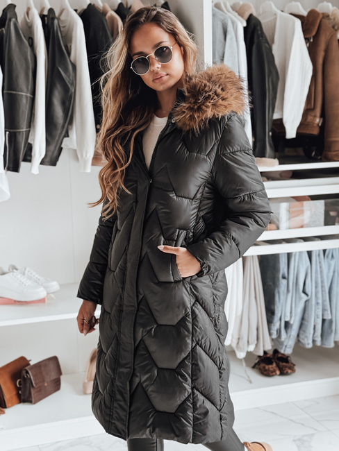 Lange Damen Steppjacke WINTERACT schwarz Dstreet TY4778