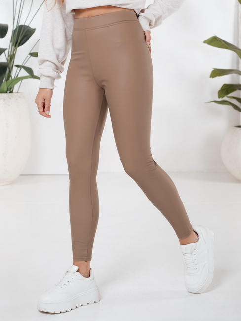 Gewachste beige Leggings für Frauen Dstreet UY2727