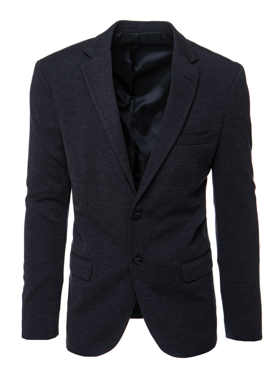 Einreihiger navyblauer Blazer für Herren Dstreet MX0636