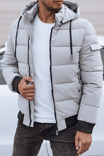 Herren Steppwinterjacke mit Kapuze grau Dstreet TX4842