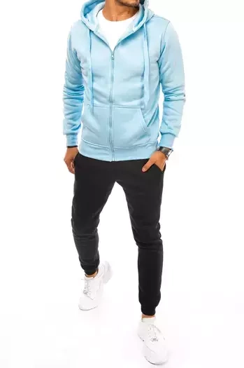 Herren Trainingsanzug-Set Farbe Himmelblau-Schwarz DSTREET AX0635