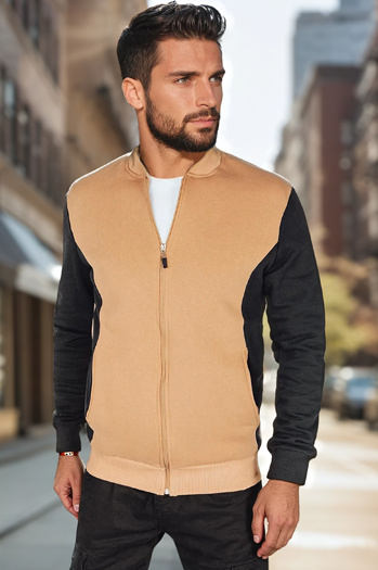 Herren Sweatshirt mit Reißverschluss und Stehkragen Dstreet BX5903