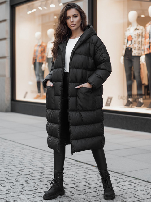 Damen Oversize Winterjacke mit Kapuze ANNIKA schwarz Dstreet TY4541z