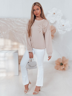 Damen Sweatshirt FLORINE in Übergröße beige Dstreet RY2766_3