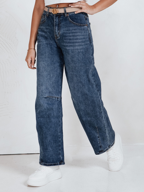 Blaue Damenjeans mit weitem Bein Dstreet UY2749