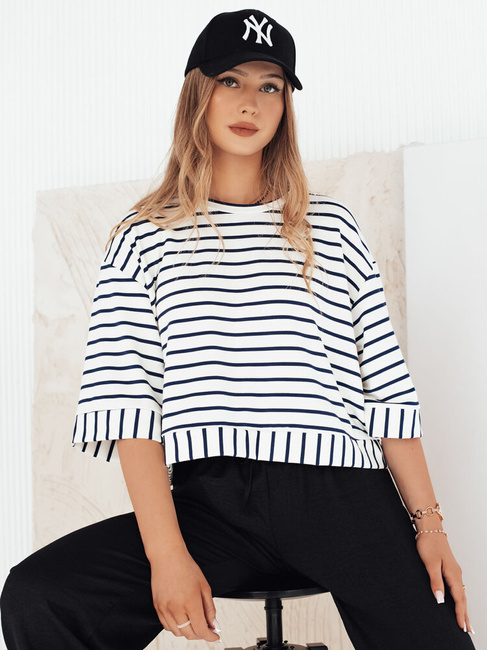 Damen Bluse mit kurze Ärmeln TAUSE Farbe Weiß DSTREET RY2461