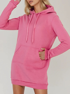 Langer Damen-Kapuzenpullover in Übergröße TIMMY rosa Dstreet EY2560_3